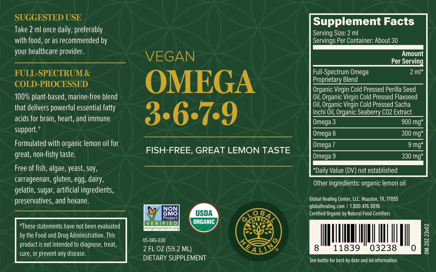 Omega 3•6•7•9: Quadruple Strength Vegan Formula For Overall Well-Being