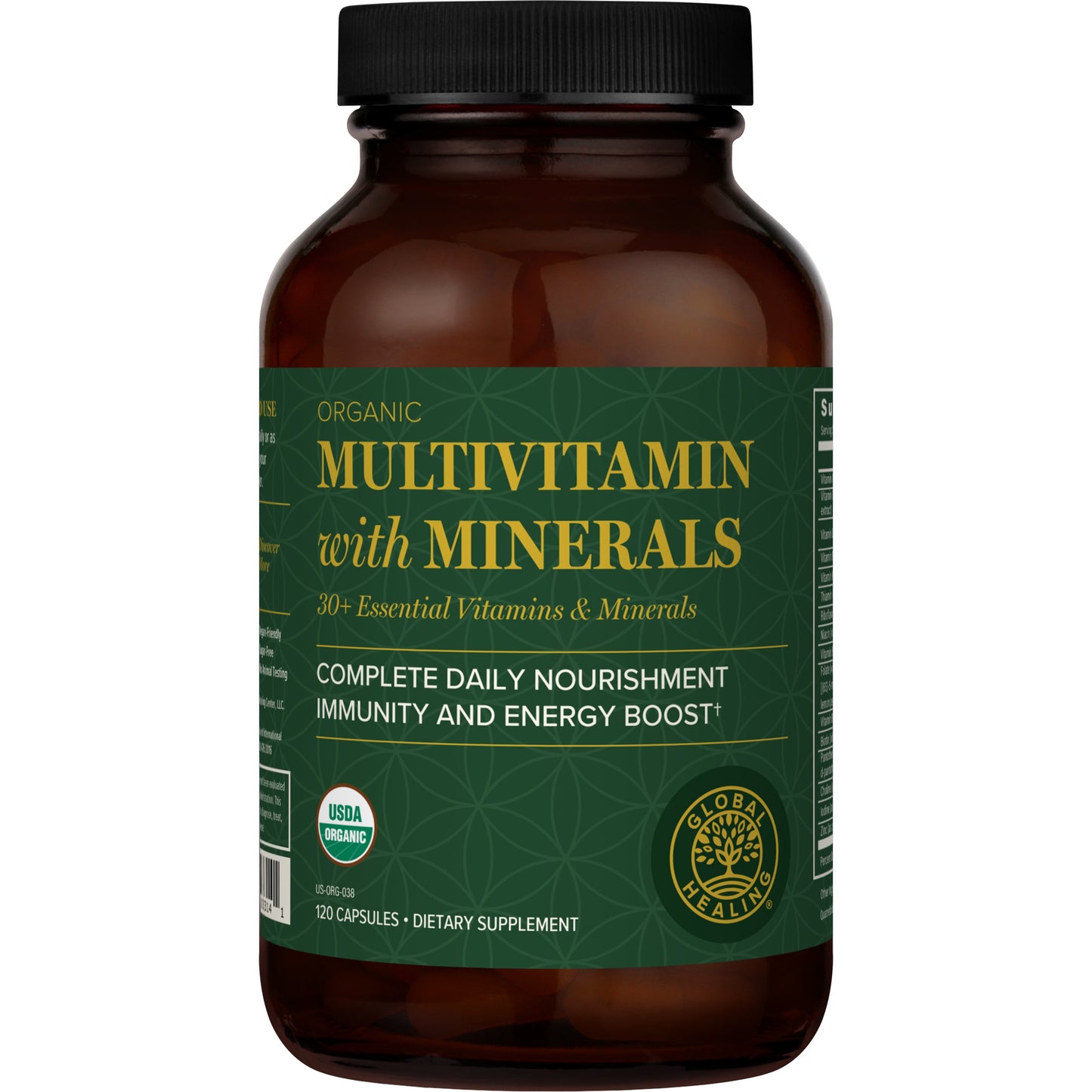 Multivitamin with Minerals: Certified Organic, Plant-Based 30+ Vitamins & Minerals