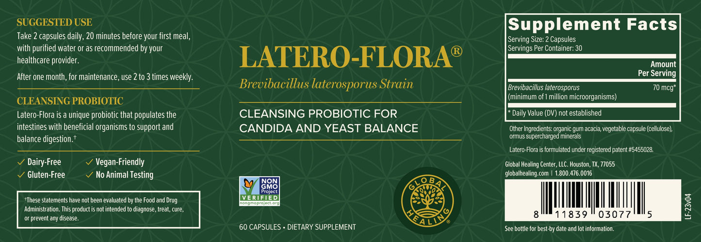 Latero-Flora™: Cleansing Probiotic For Candida & Yeast Balance