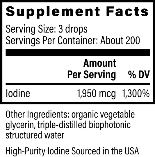 Detoxadine®: Purest & Most Concentrated Form (1,950 Micrograms/Serving) Nascent Iodine, Essential For Optimal Thyroid Function & Metabolism