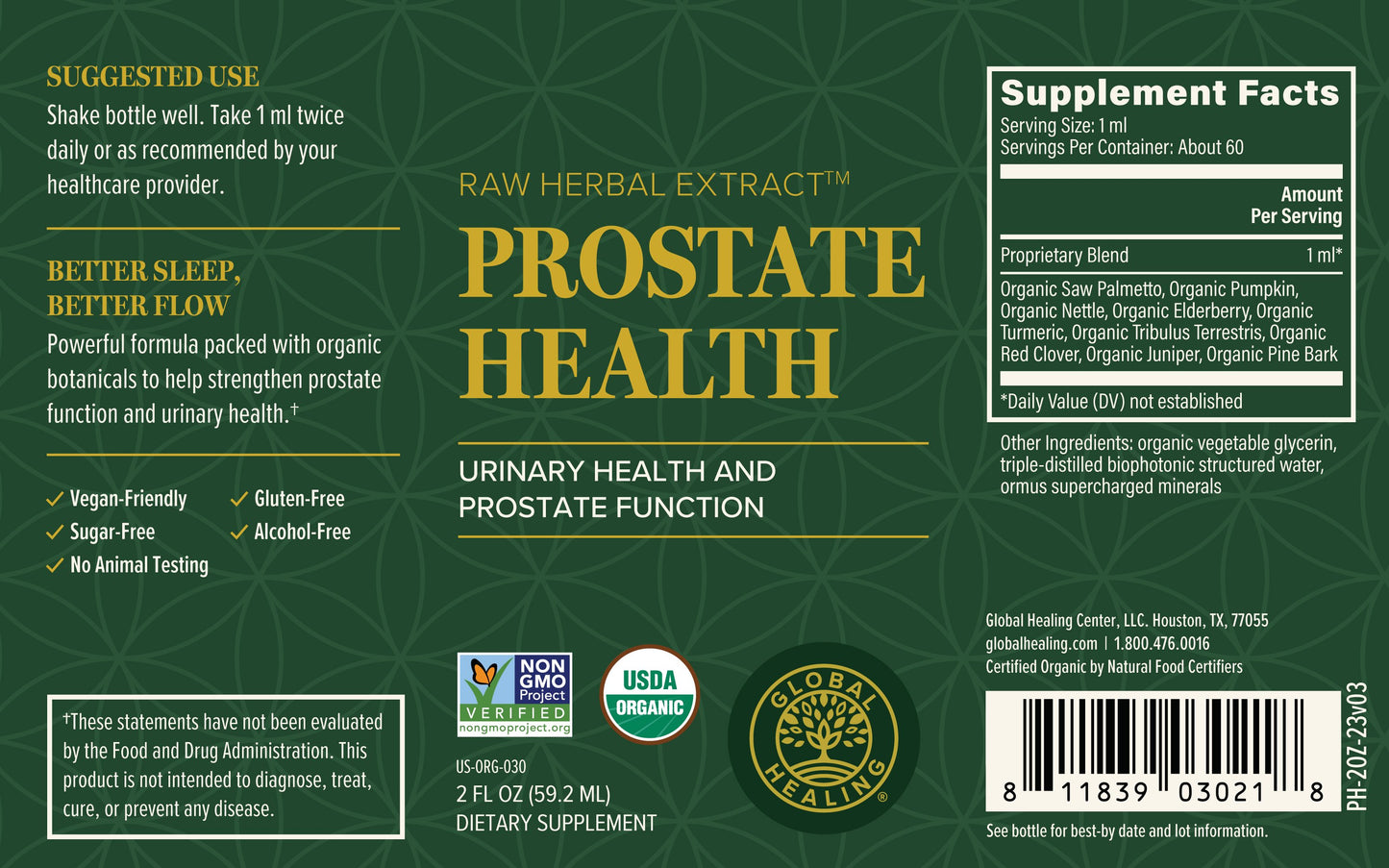 Prostate Health: Urinary Health and Prostate Function