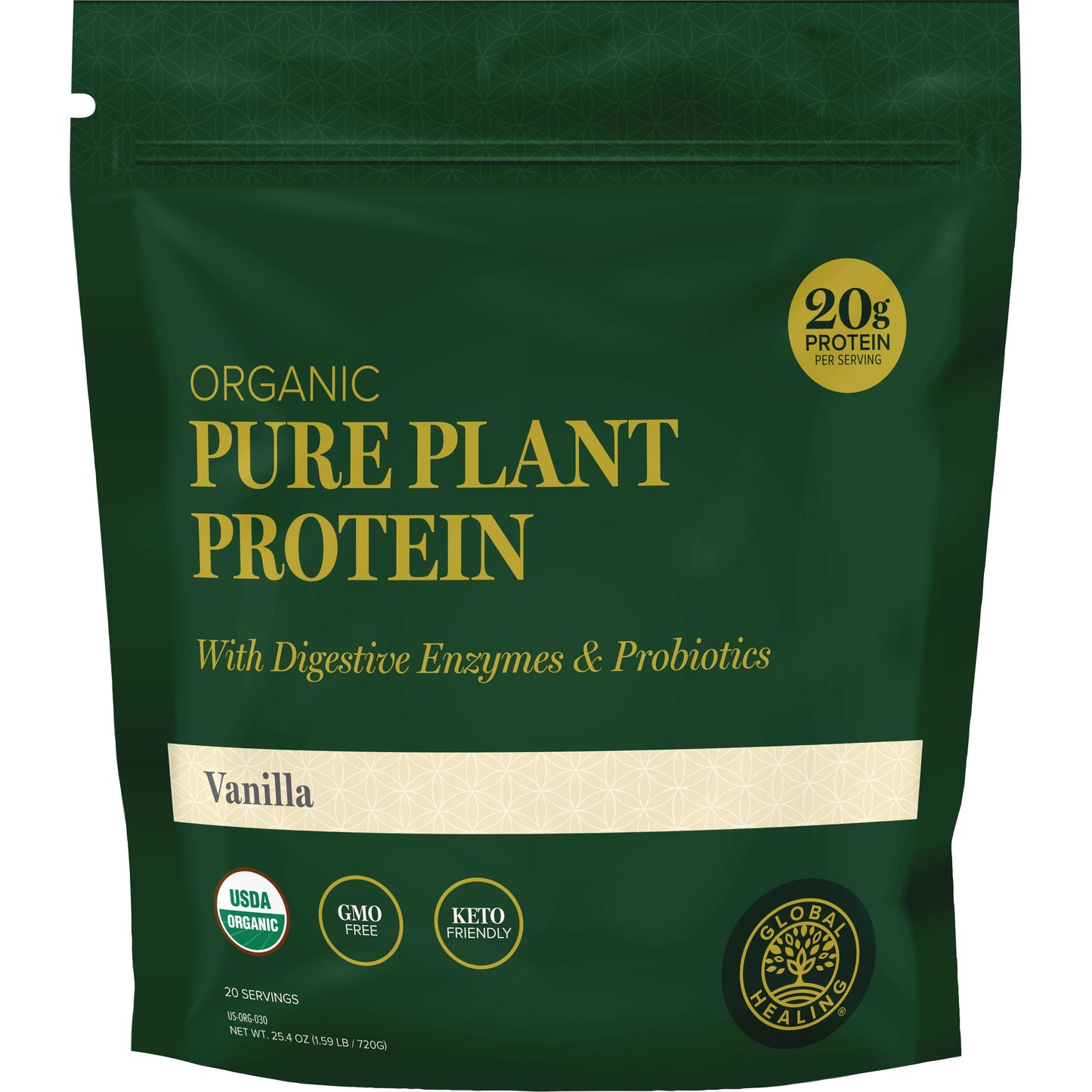Protein Powder: 20g Plant-Based Protein/Scoop Vanilla Or Chocolate