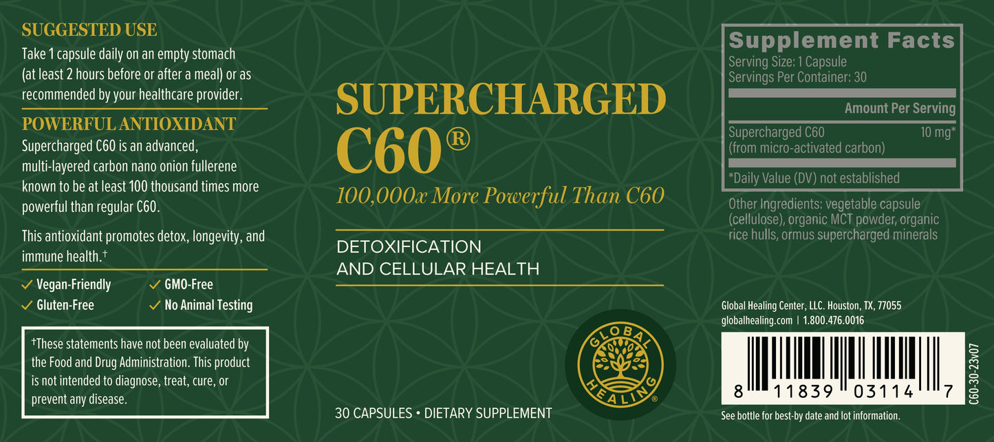 Supercharged C60®: 100,000x Enhancing Detoxification, Healthy Aging, Boosts Cellular Health, & Immune Defense