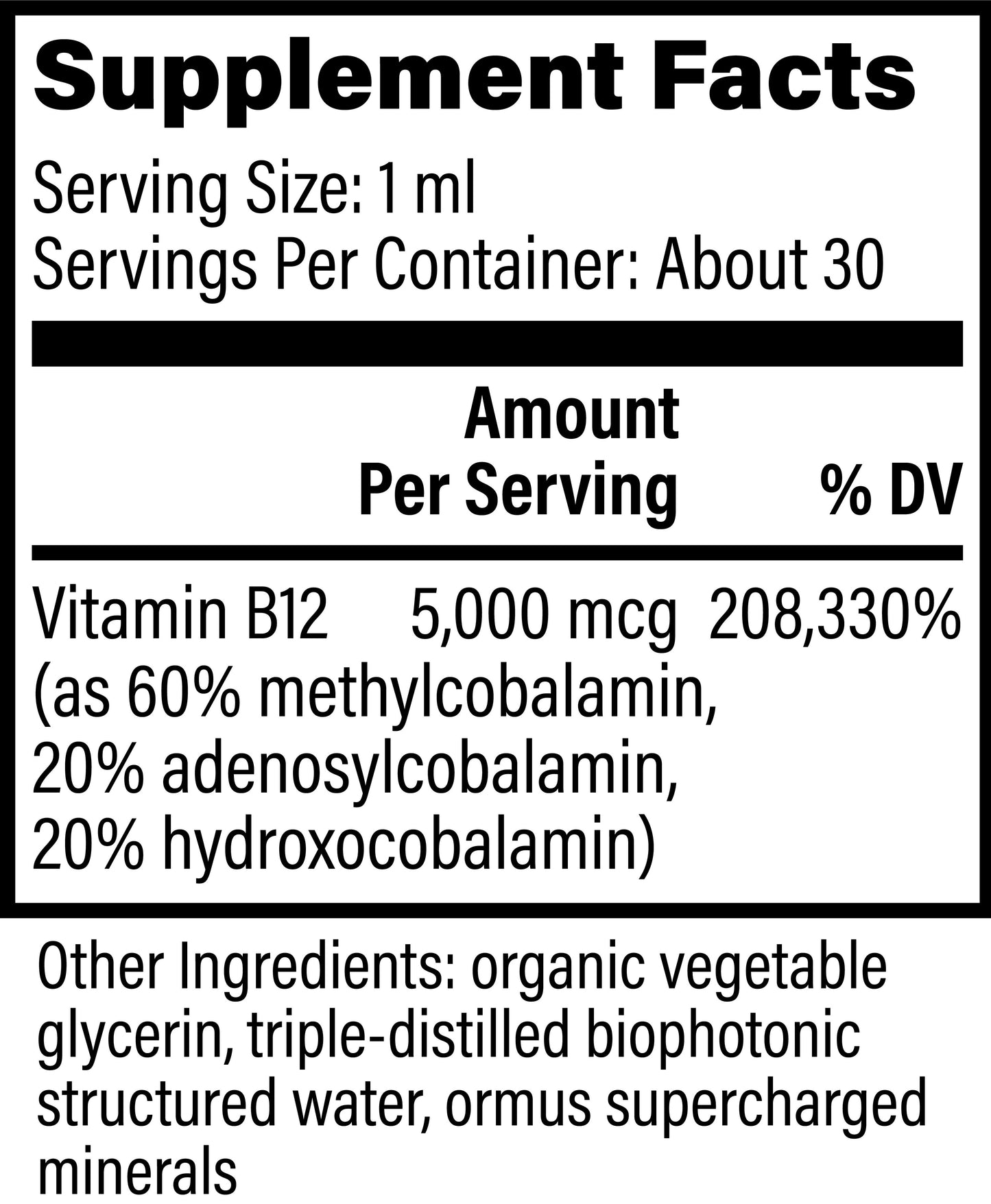Vitamin B12: Triple-Active Formula Combines Methylcobalamin, Adenosylcobalamin, and Hydroxocobalamin