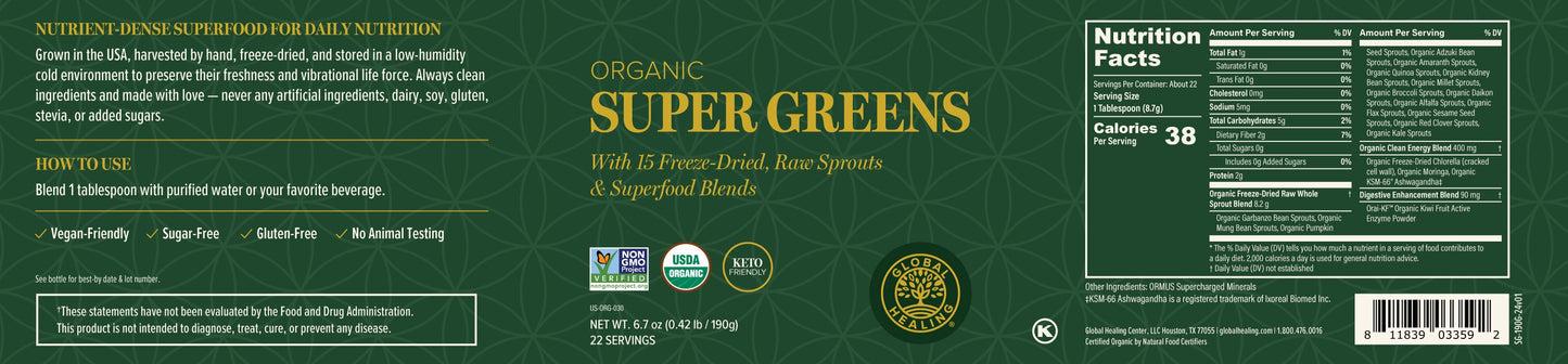 Greens/Super Greens: Nutrient-Packed Sprouts & Superfoods