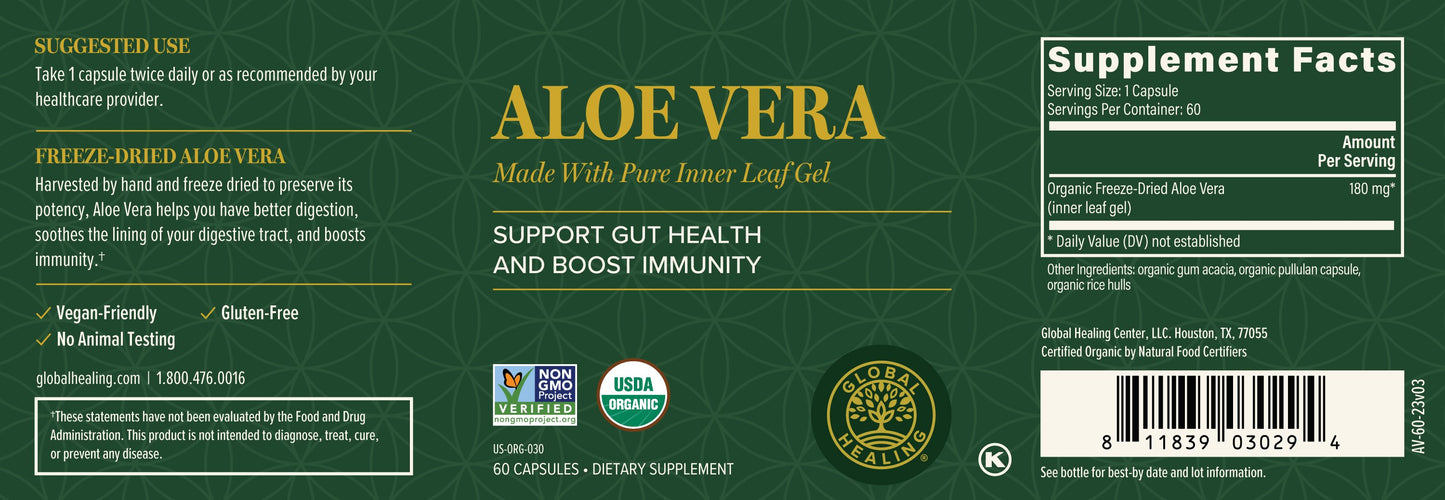 Aloe Vera: Digestive Harmony Capsules