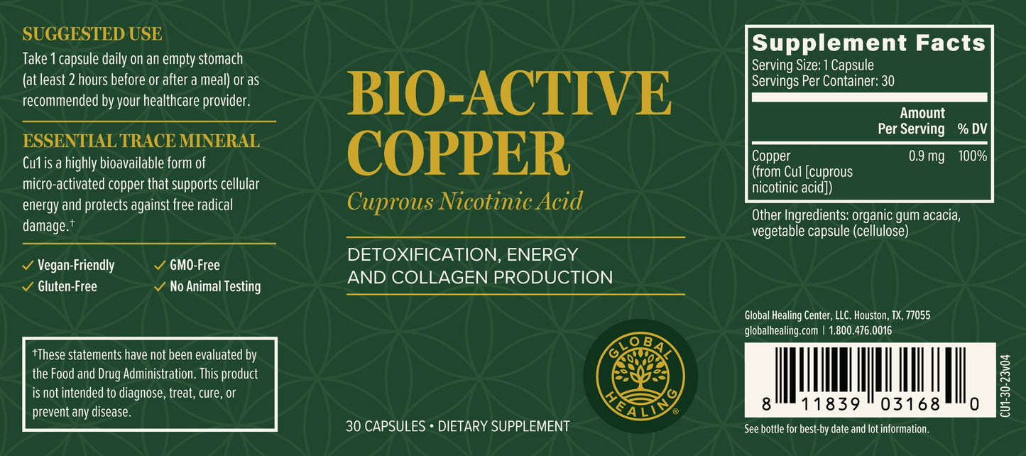 Copper: Bio-Active Essential Trace Minerals