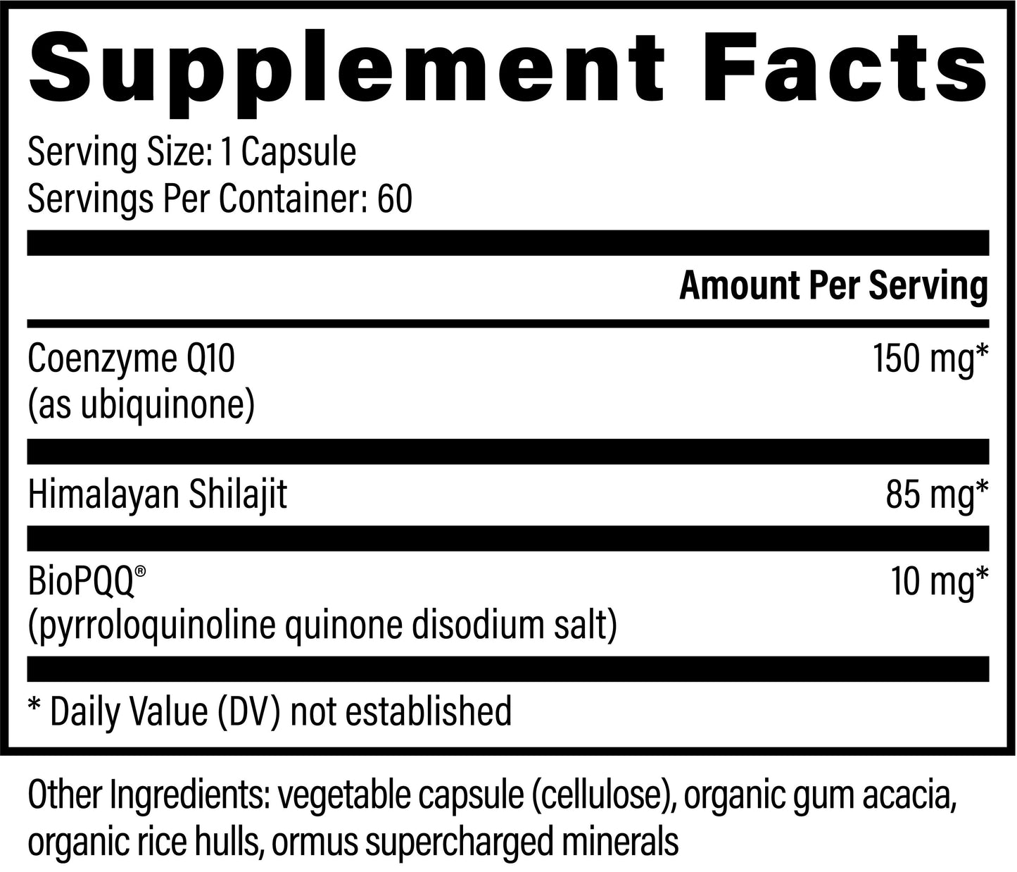 CoQ10 & BioPQQ® with Shilajit: Focus, Memory, and Heart Health