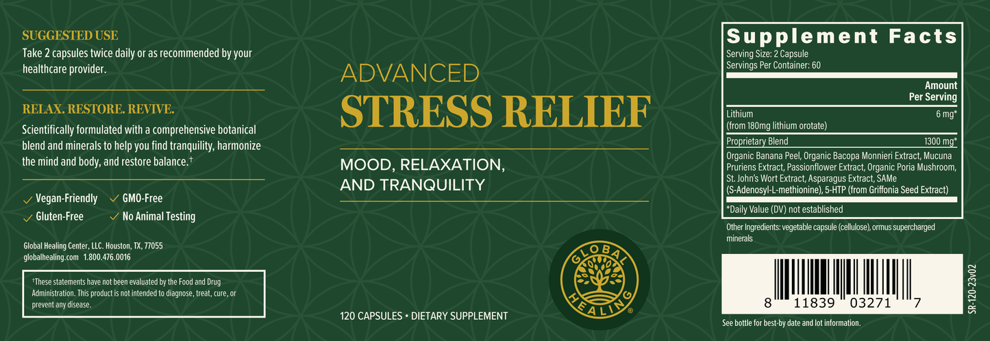 Stress Relief: Promotes Resilience, Emotional Balance, & Cognitive Clarity
