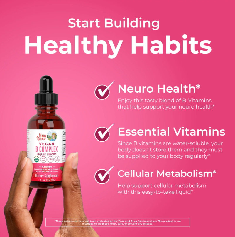 Mary Ruth's Plant-Based Liquid Multivitamin for Energy, Immunity & Daily Wellness