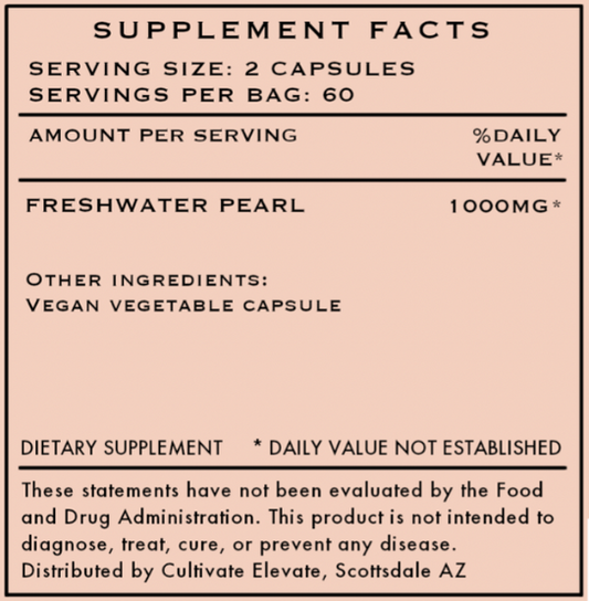 Freshwater Pearl Capsules for Skin Glow, Mineral Support & Beauty