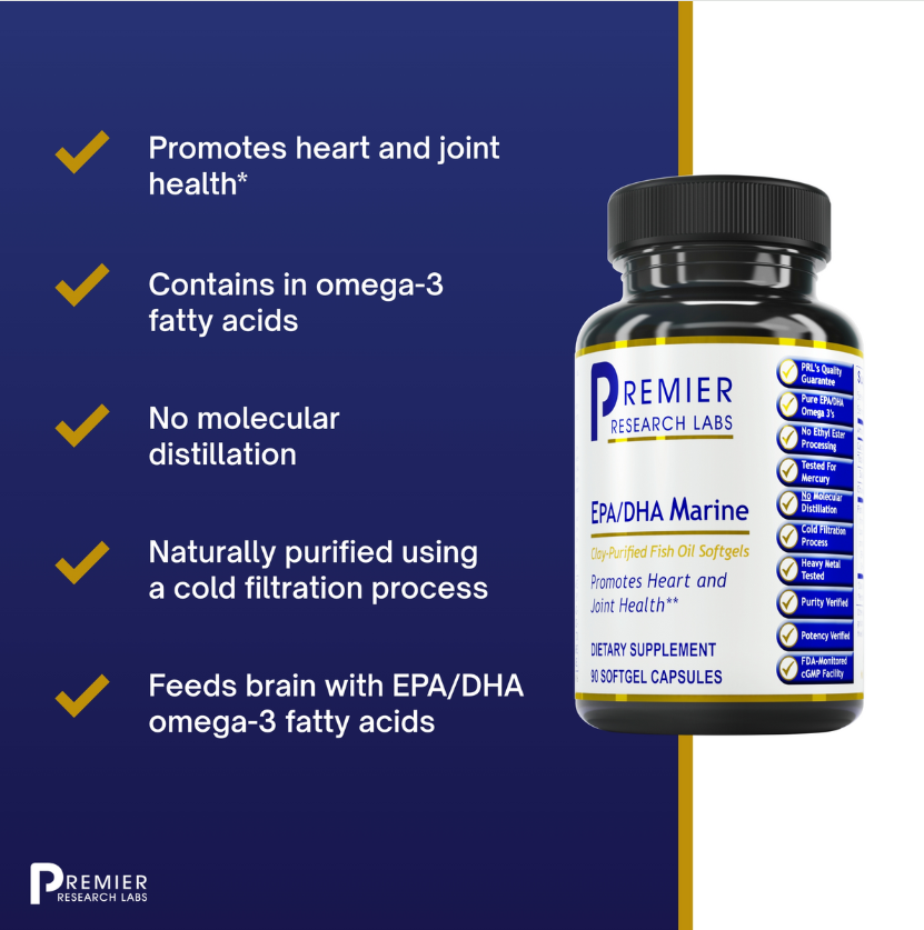 Premier Research Labs | EPA & DHA Marine – Omega-3 Fish Oil for Heart, Brain & Joint Health