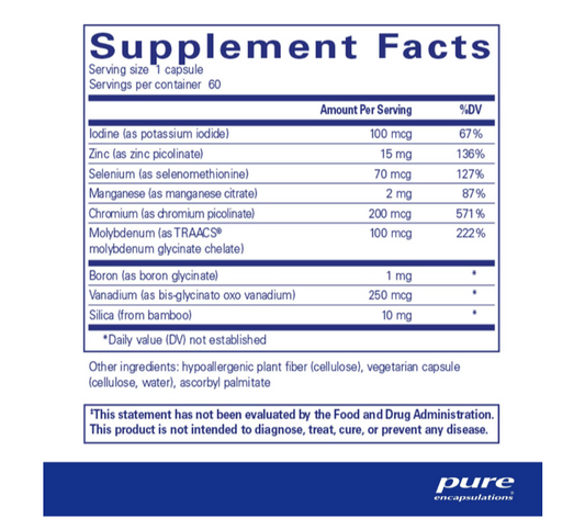 Trace Minerals – Essential Trace Mineral Complex for Cellular Health, Immune Support & Daily Wellness