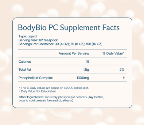 BodyBio PC Phosphatidylcholine (Liquid) | Full-Spectrum Phospholipid Complex