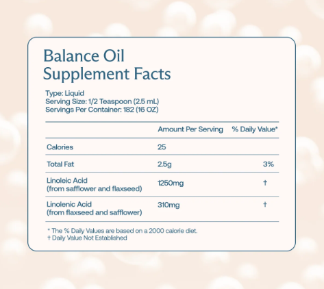 BodyBio Balance Oil (Omega 6 + 3) Liquid | Essential Fatty Acid Supplement