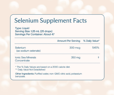 BodyBio Selenium-8 Liquid Mineral | Antioxidant & Thyroid Support
