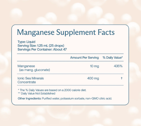 BodyBio Liquid Manganese Supplement | Cellular & Mineral Support