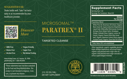Paratrex® II: Second Advanced Formula To Evict Unwanted Organisms While Detoxification & Optimal Pathway Drainage