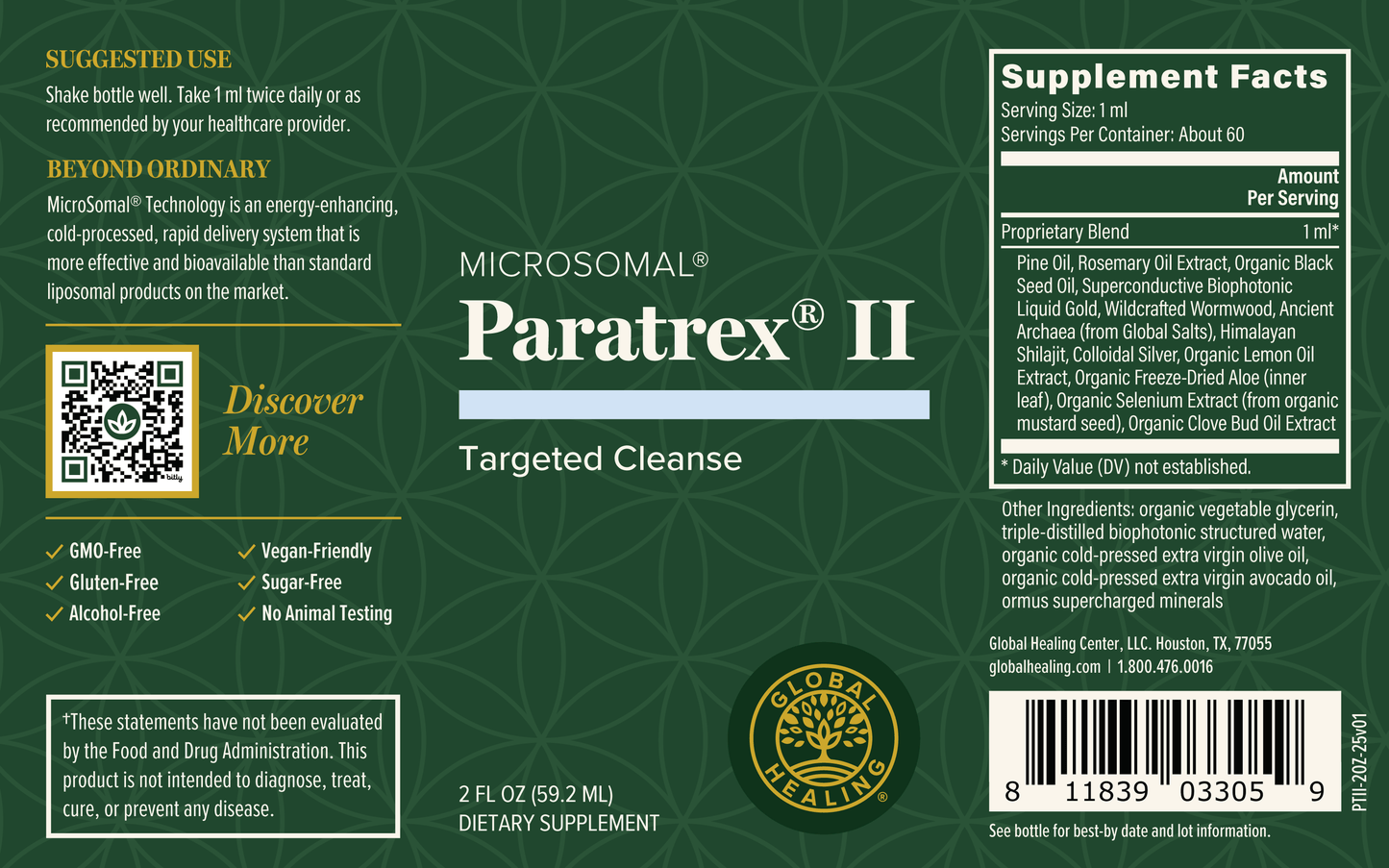 Paratrex® I: First Formula To Evict Unwanted Organisms While Detoxification & Optimal Pathway Drainage