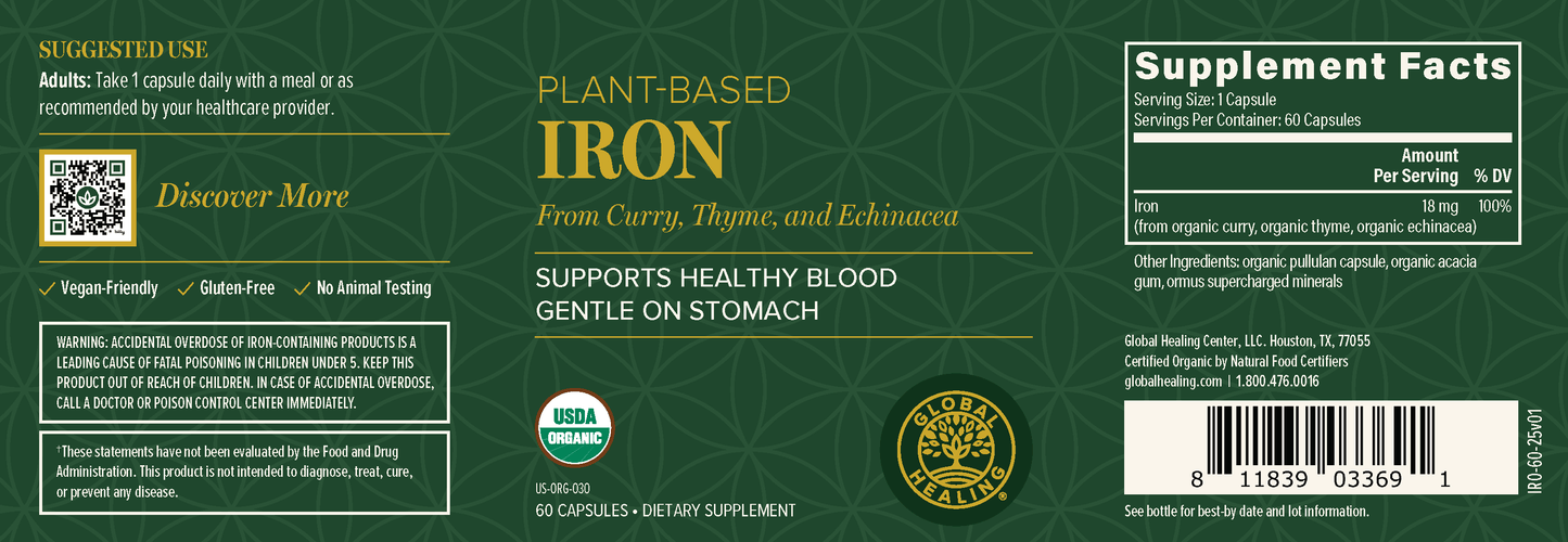 Iron: Support Energy Levels & Cognitive Health