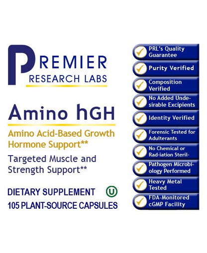 Amino hGH Amino Acid Supplement | Muscle & Strength Support | Premier Research Labs