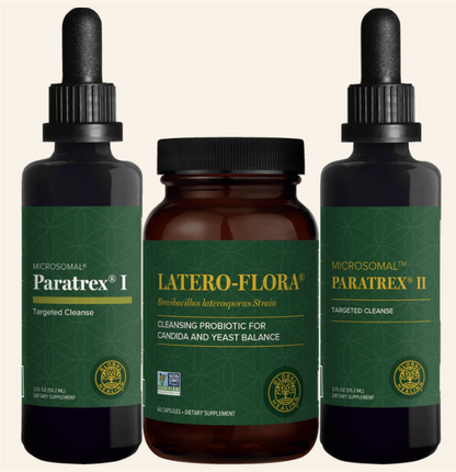 Harmful Organism Cleanse Program™: 60-Days Combining MicroSomal® Paratrex® I, Latero-Flora, & MicroSomal® Paratrex® II
