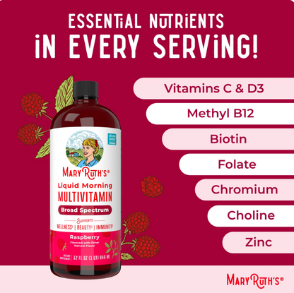 Mary Ruth's Plant-Based Liquid Multivitamin for Energy, Immunity & Daily Wellness