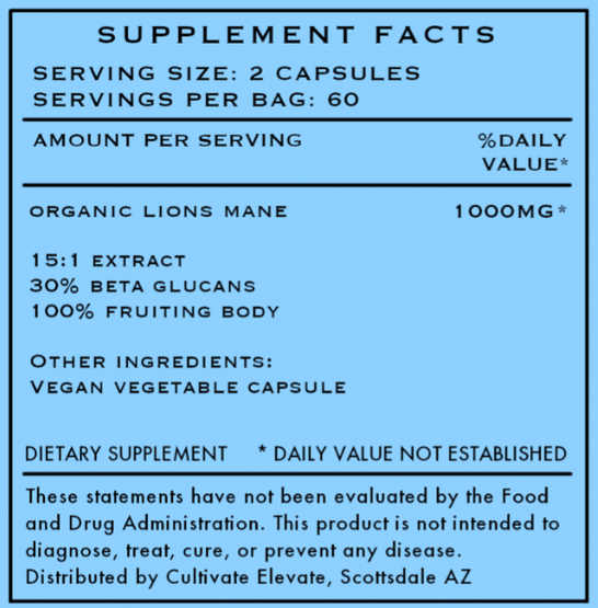 Lion’s Mane Mushroom Capsules for Focus, Memory & Mental Clarity