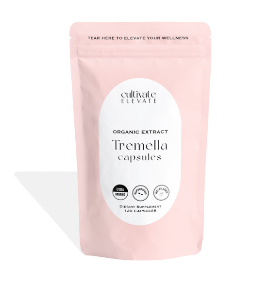 Organic Tremella Mushroom Capsules for Skin Hydration & Beauty Support