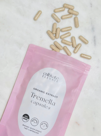 Organic Tremella Mushroom Capsules for Skin Hydration & Beauty Support