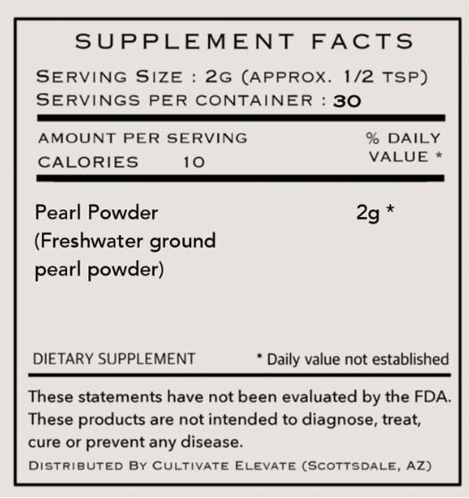 Organic Freshwater Pearl Powder for Skin Glow & Mineral Support