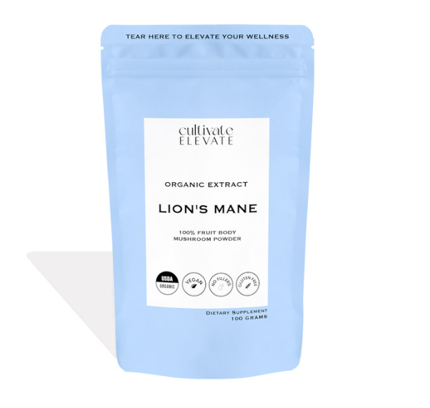 Organic Lion’s Mane Mushroom Extract Powder for Focus & Brain Support