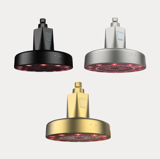 Red Light Showerhead Filter with 10-Stage Water Filtration | Skin & Hair Glow Upgrade