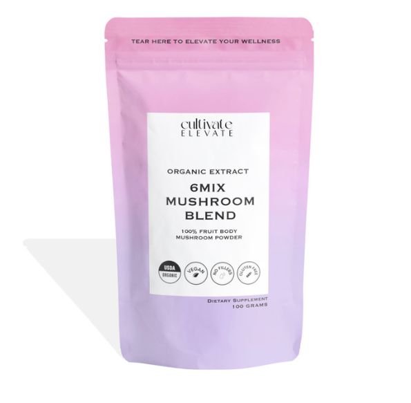 Organic 6 Mushroom Blend Powder – Adaptogenic Superfood for Energy, Immunity & Focus