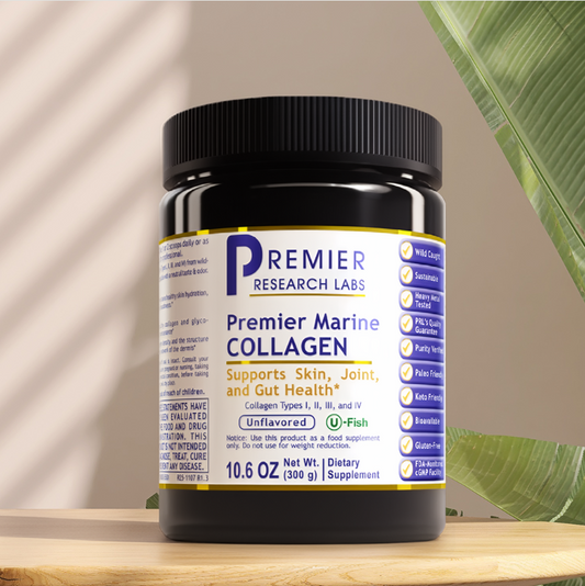 Premier Research Labs | Marine Collagen - Hydrolyzed Marine Collagen for Skin, Hair, Nails & Joint Support