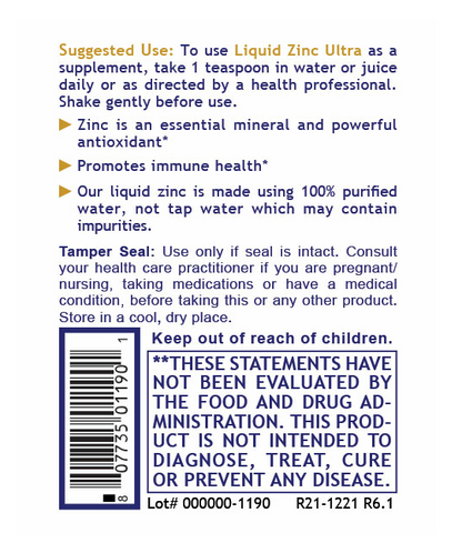 Premier Research Labs | Liquid Zinc Ultra – High-Potency Liquid Zinc for Immune, Skin & Antioxidant Support