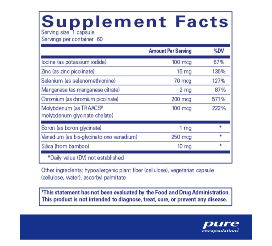 Trace Minerals – Essential Trace Mineral Complex for Cellular Health, Immune Support & Daily Wellness