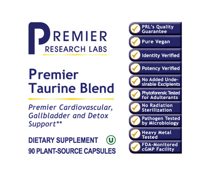 Premier Research Labs | Taurine Blend, Premier – Taurine for Cardiovascular, Gallbladder & Liver Support