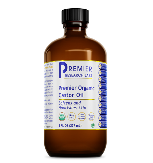 Organic Castor Oil, Premier – Cold-Pressed Castor Oil for Skin & Castor Oil Packs