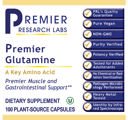 Glutamine, Premier – L-Glutamine for Gastrointestinal & Muscle Support