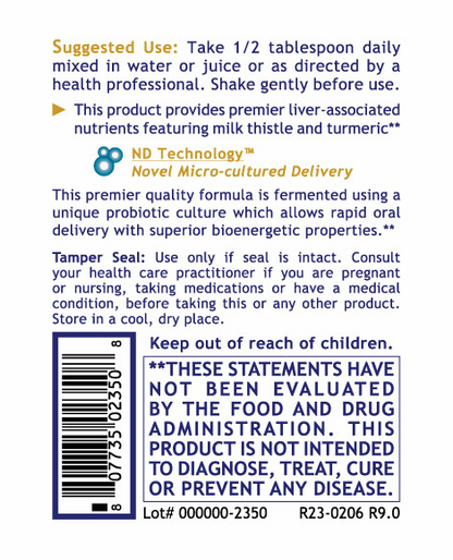 Liver-ND™ – Fermented Milk Thistle & Turmeric for Liver & Detoxification Support