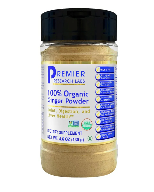 100% Organic Ginger Root Powder | Premier Research Labs