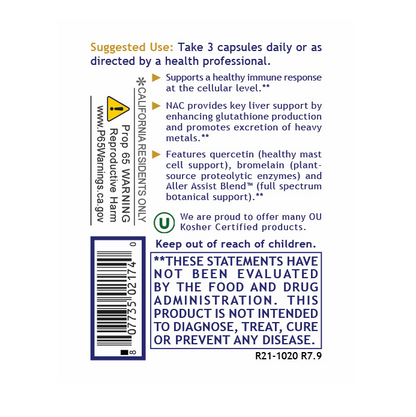 AllerCaps™ Allergy Support Supplement | Seasonal Allergy & Immune Support – Premier Research Labs