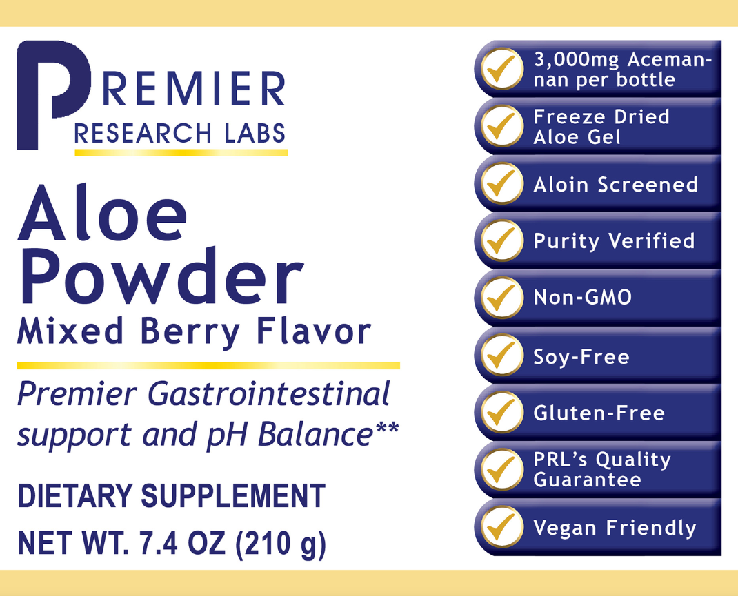 Organic Aloe Vera Powder, Mixed Berry | Digestive & Gut Health Support – Premier Research Labs