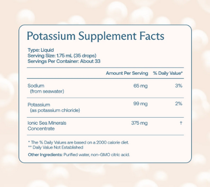 BodyBio Liquid Potassium Supplement | Ionic Potassium & Mineral Support