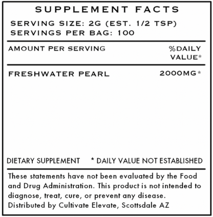 Freshwater Pearl Powder (200g) - Mineral-Rich Superfood for Eyes, Skin, Hair & Cellular Health